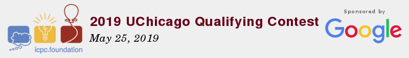 Icpc 19 University Of Chicago Qualifying Contest Acm Icpc 18 University Of Chicago Qualifying Contest